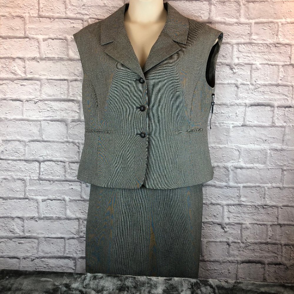 Tahari ASL Suit, Sleeveless Jacket & Skirt, 16.